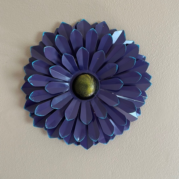 Wall Decor Purple Flower Metal Wall Decor Poshmark